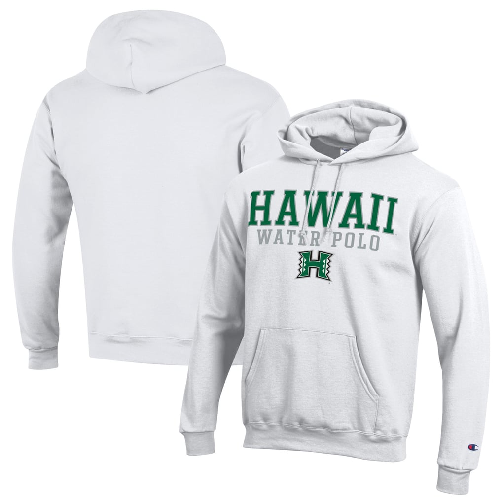  Hawaii Rainbow Warriors Champion Powerblend Pullover Hoodie - White